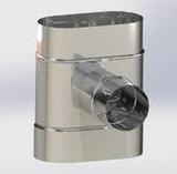 Тройник подключения к круглому элементу MasterTeh Харьков